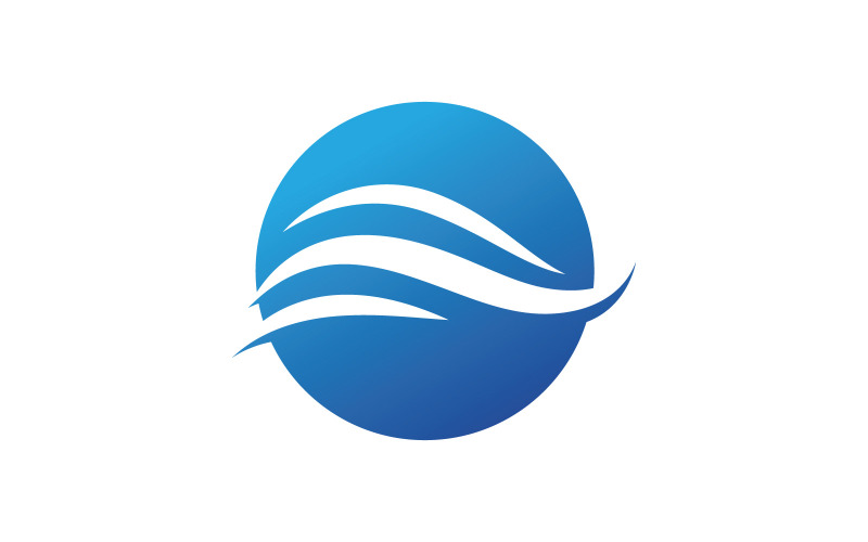 Logo et symbole de la vague d'eau. Illustration vectorielle V10