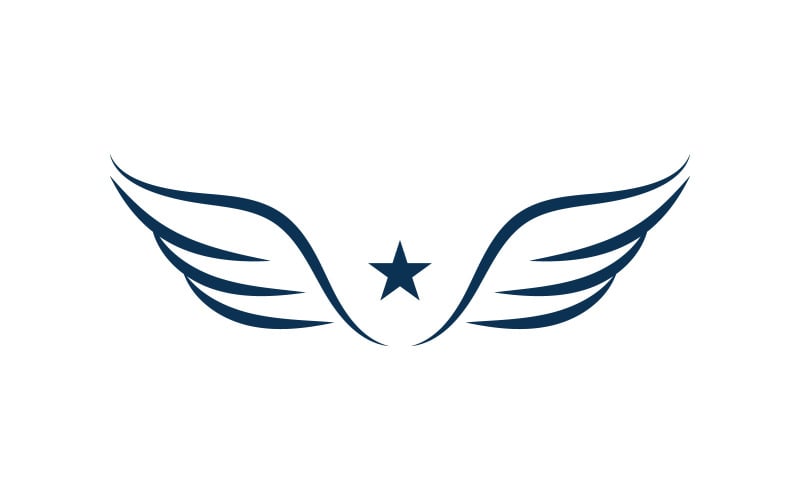 Logo i symbol skrzydła. Ilustracja wektorowa V15