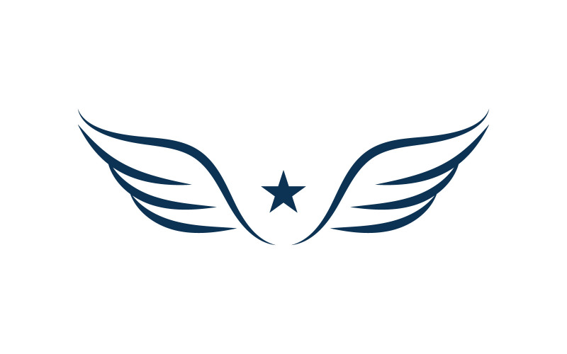 Vleugellogo en symbool. Vectorillustratie V15