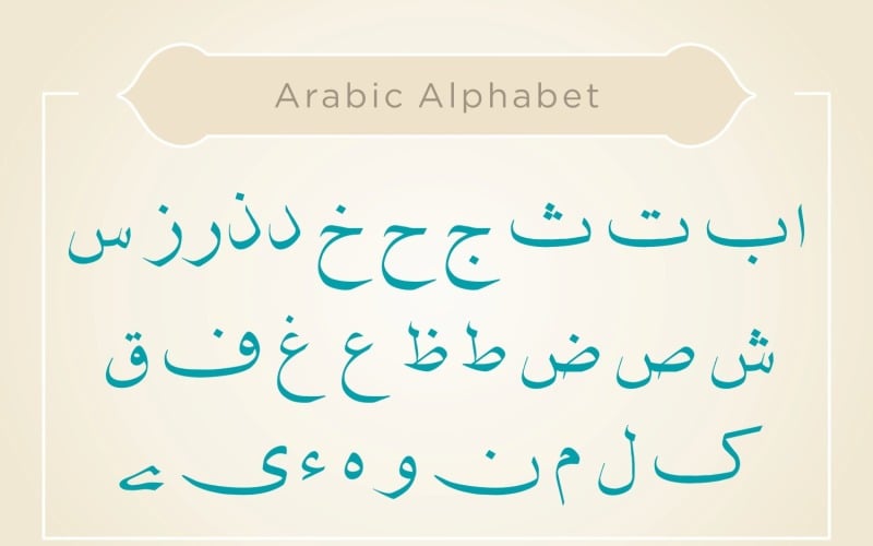 B Compset Arabische alfabet kalligrafie lettertypen stijl