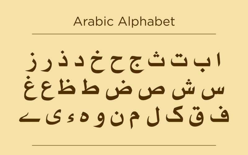 Nasakh arabiska alfabetet kalligrafi teckensnitt stil