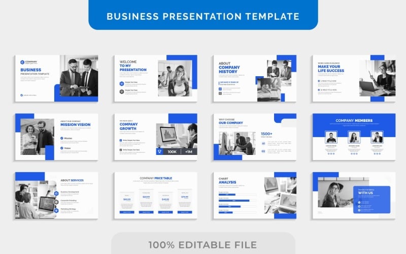 Шаблон слайдів презентації корпоративного бізнес-агентства корпоративного маркетингу