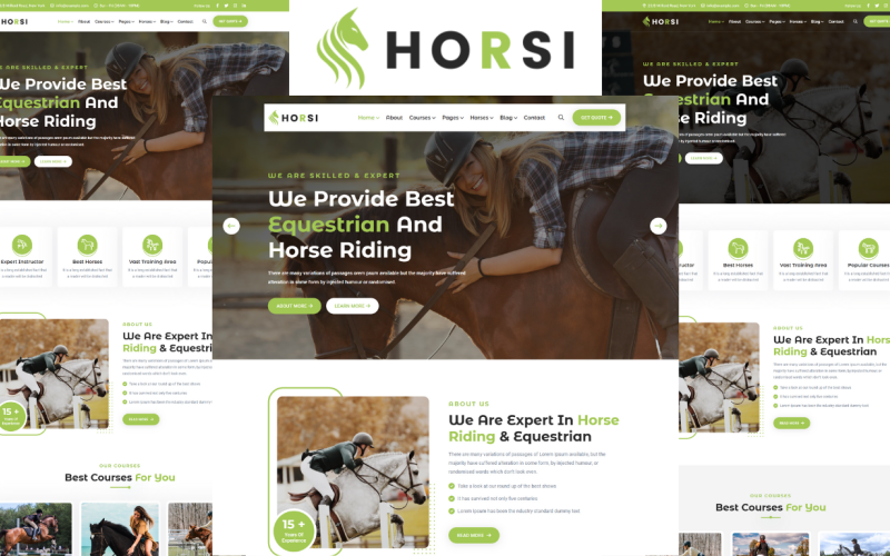 Horsi - Ridklubb och Ridning HTML5-mall