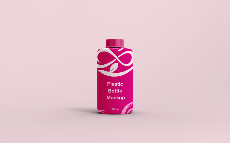 Modèle PSD de maquette de bouteille en plastique Vol 01
