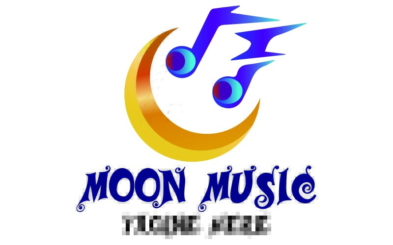 Música lunar para plantillas de logotipos