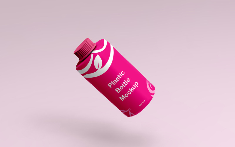 Plastic fles Mockup PSD-sjabloon Vol 03
