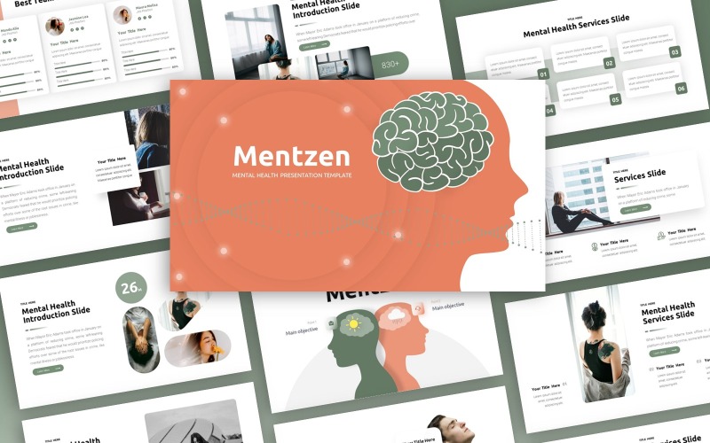 Mentzen - Психическое здоровье Многоцелевой шаблон PowerPoint