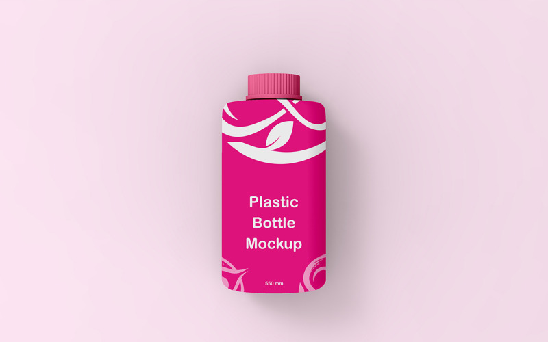 Plantilla PSD de maqueta de botella de plástico Vol 05