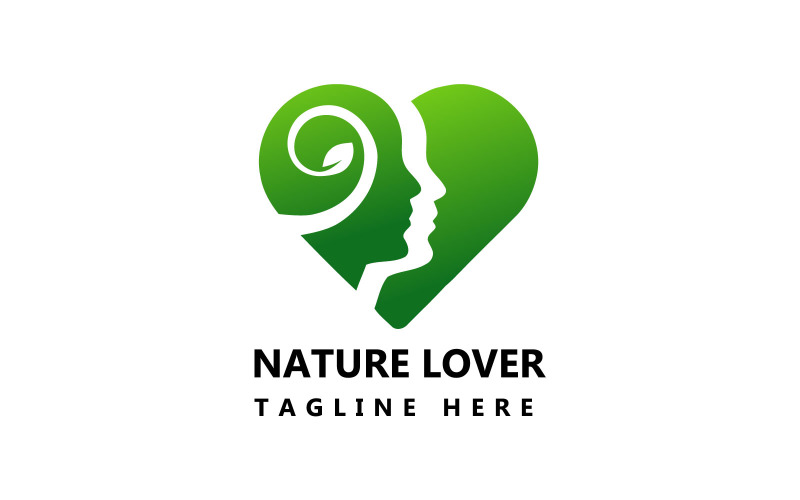Logo der menschlichen Idee, Logo-Vorlage für Naturliebhaber