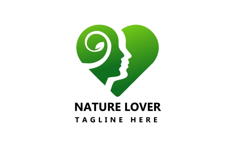 Логотип Human Idea, шаблон логотипа Nature Lover