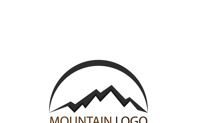 Modèle de conception de logo de montagne noire