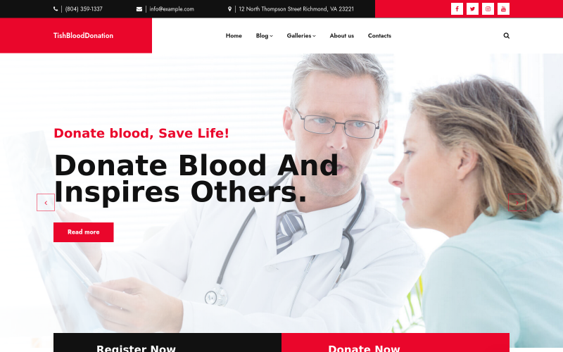 TishBloodDonation - Bloddonation WordPress-tema