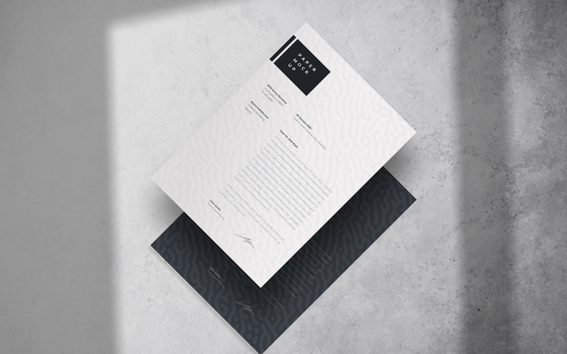 Mockup voor flyer en brief PSD-sjabloon Vol 14