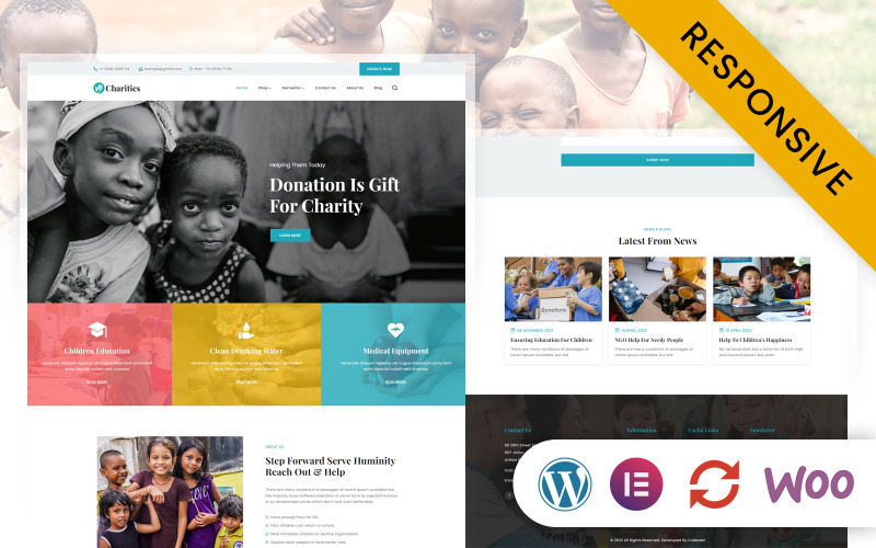 Charities - Charity NonProfit Fundraising Elementor WordPress 主题