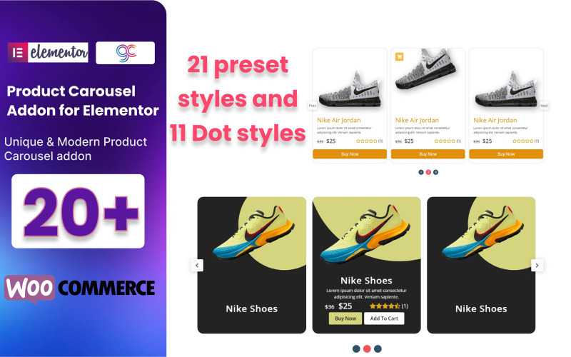 Elementor için WooCommerce Ürün Carousel WordPress Eklentisi