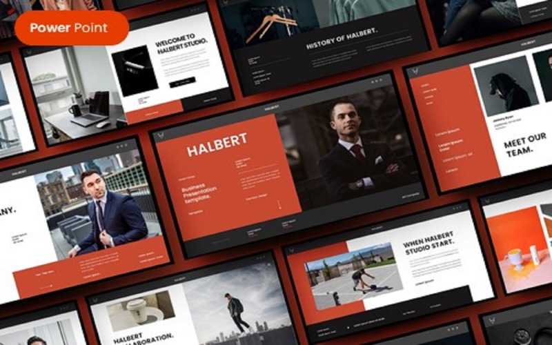 Halbert – Шаблон бизнес-презентации PowerPoint