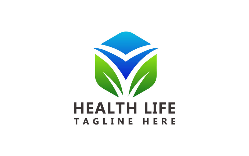 Logo de la vie de la santé, modèle de logo de l'éducation à la nature