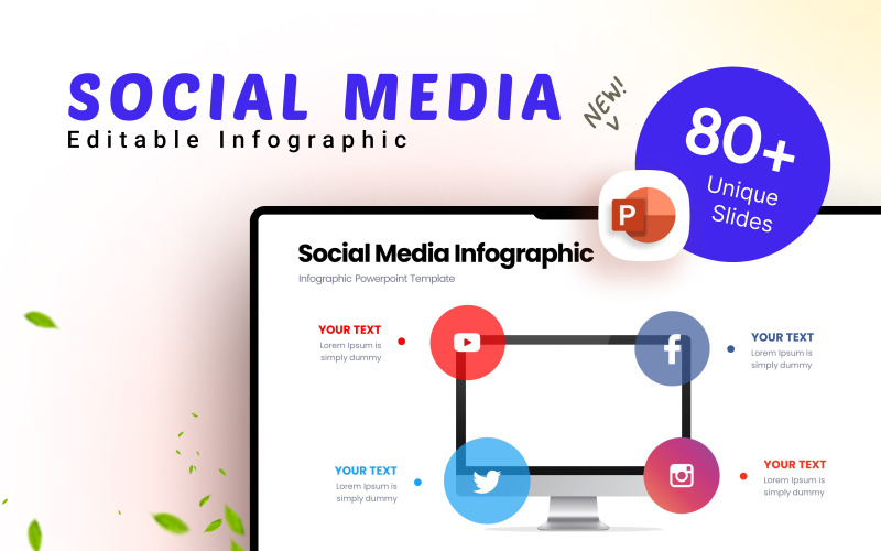 Modelo de apresentação de infográfico de mídia social