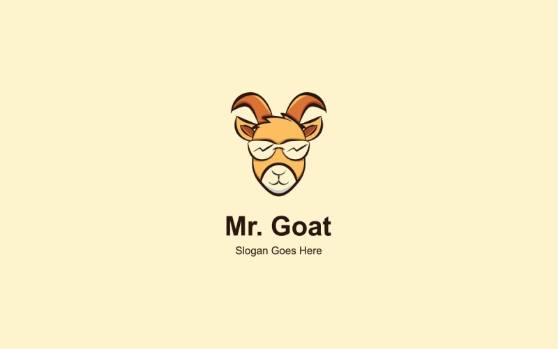 Шаблон оформлення логотипу Mr goat