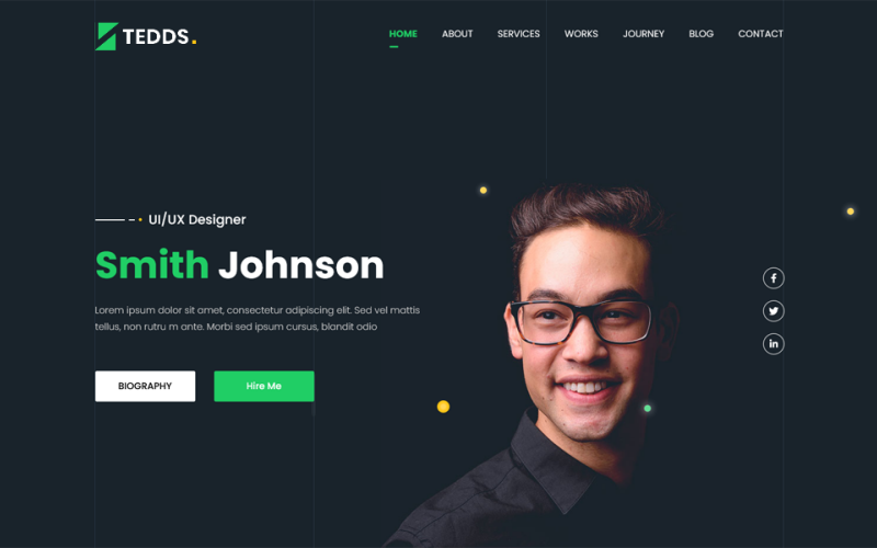 Teds | Modelo HTML5 de paralaxe de uma página