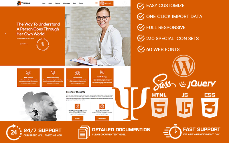 Therapa - Psykologi & Terapi WordPress-tema