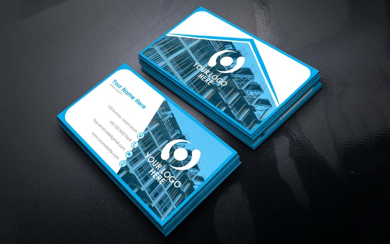 Kreatywna konstrukcja i architektura Wizytówka Design - Corporate Identity