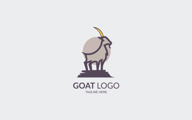 Design der Ziegen-Logo-Vorlage