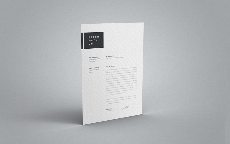 Flyer and Letter Mockup PSD Template Vol 21