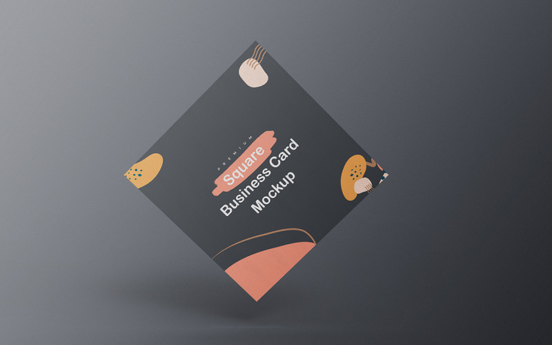 Mockup di biglietti da visita quadrati Modello PSD Vol07