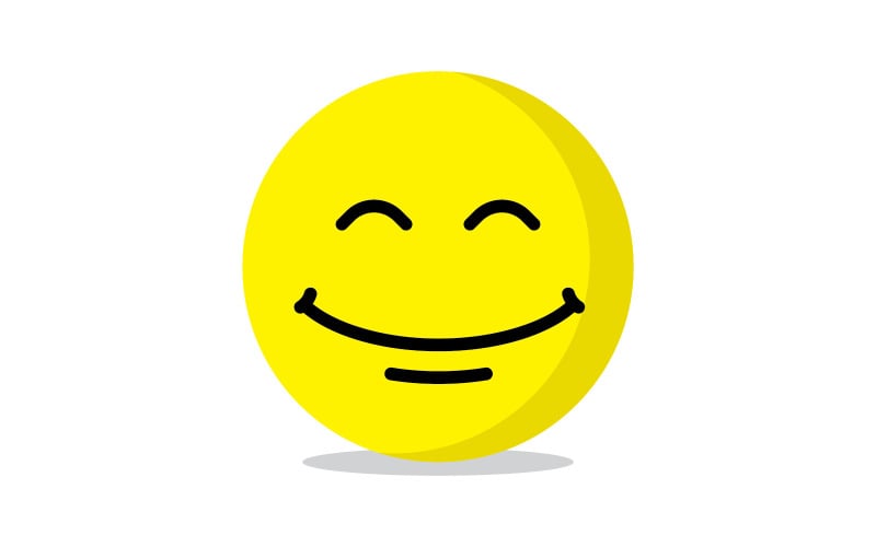 Design de Modelo de Vetor Emote de Sorriso V11