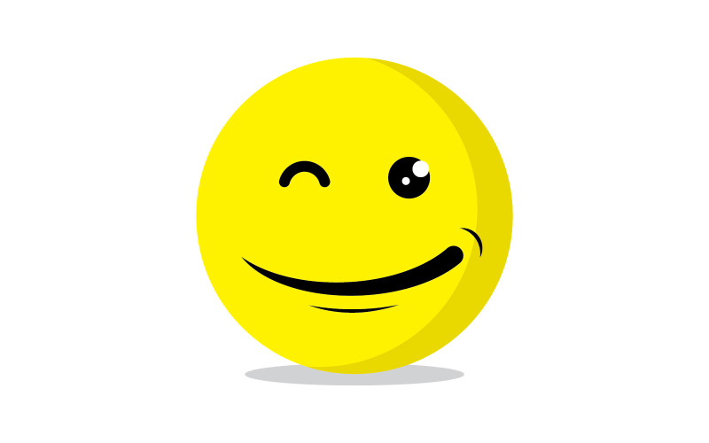 Design de Modelo de Vetor Emote de Sorriso V14