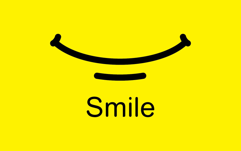 Glimlach emote Vector sjabloonontwerp V4