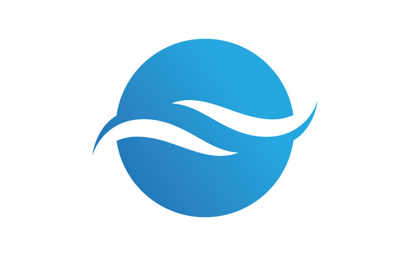 Icona del logo dell'illustrazione vettoriale dell'onda V10