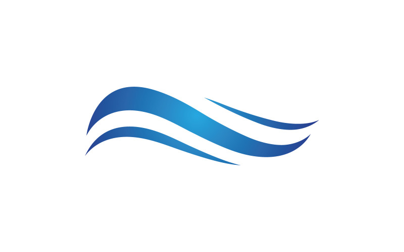 Icona del logo dell'illustrazione vettoriale dell'onda V4
