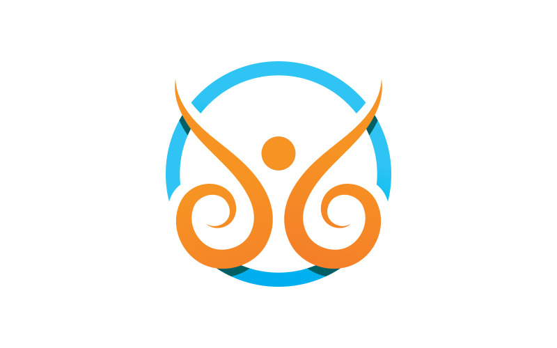 Rede comunitária e modelo de design de ícone de logotipo de saúde social V 21