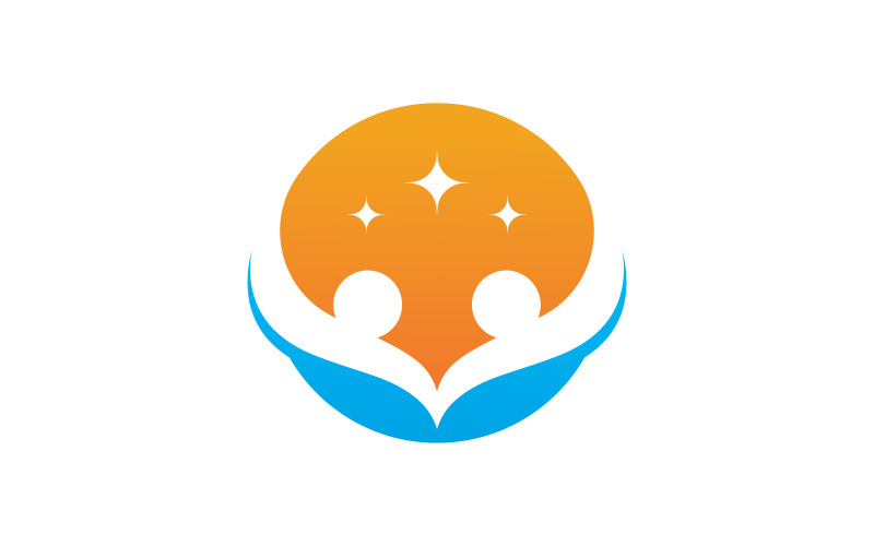 Réseau communautaire et modèle de conception d'icône de logo de santé sociale V 10