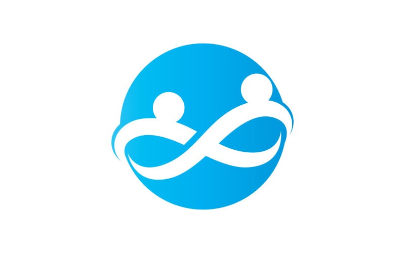 Réseau communautaire et modèle de conception d'icône de logo de santé sociale V 11