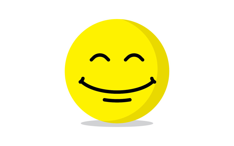 Sourire emote Vector Template Design V11