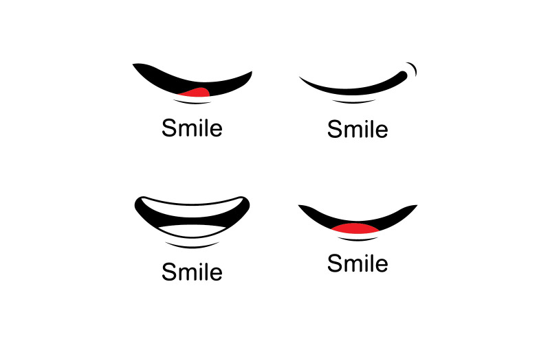 Sourire emote Vector Template Design V18