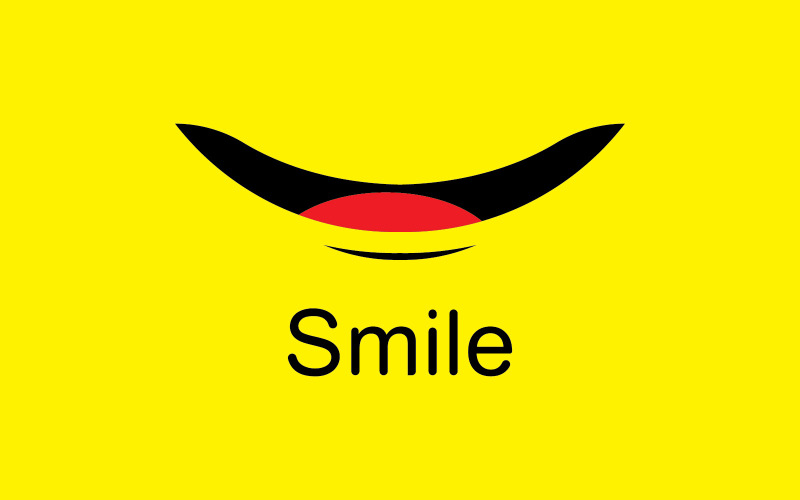 Sourire emote Vector Template Design V7