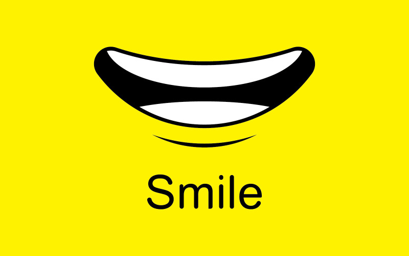 Sourire emote Vector Template Design V8