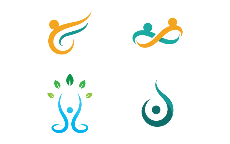 Topluluk ağı ve sosyal Sağlık Logo simgesi tasarım şablonu V 26