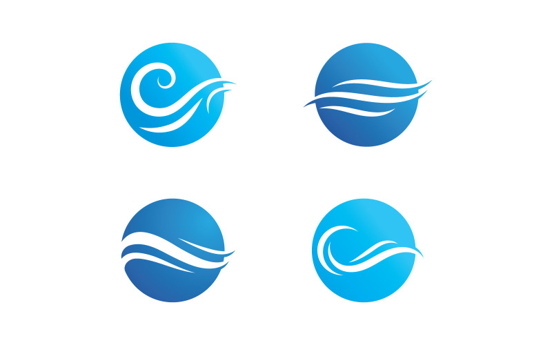 Wave vector illustration logo icon V3 - TemplateMonster