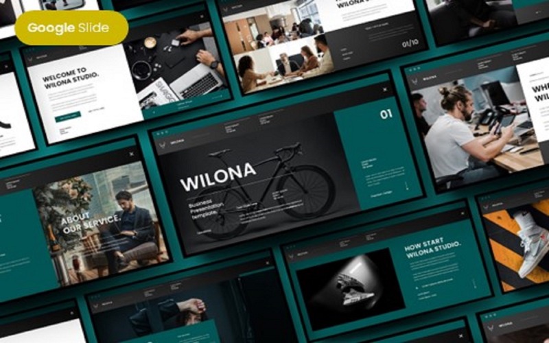 Wilona - бизнес-шаблон слайдов Google