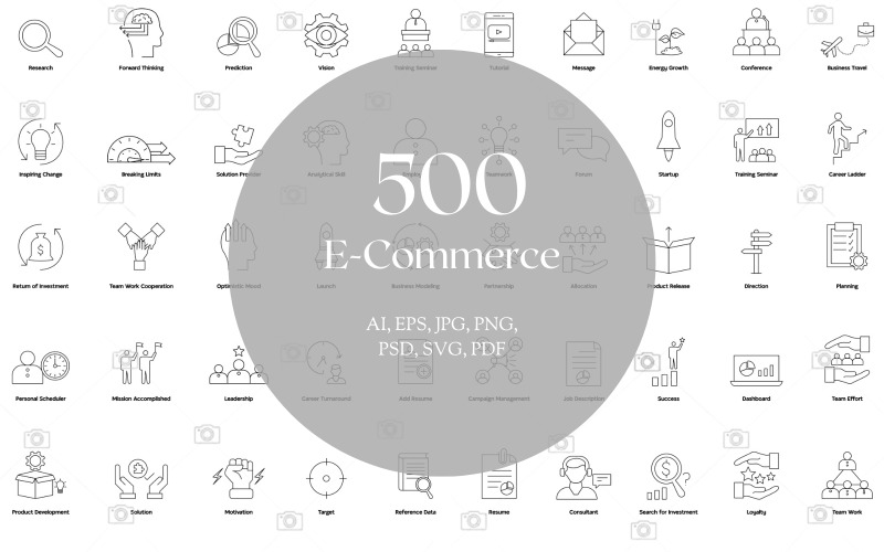 大企业图标集 - 500 个图标