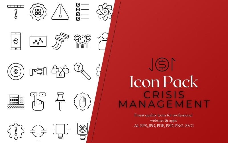 Krisenmanagement-Icon-Pack - Perfekt für Ihr Unternehmen