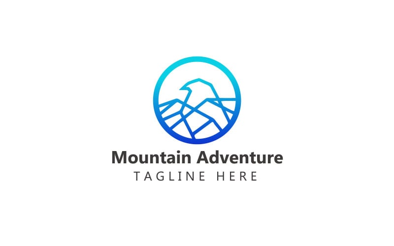 Logotipo da Montanha, Modelo de Logotipo de Aventura na Montanha
