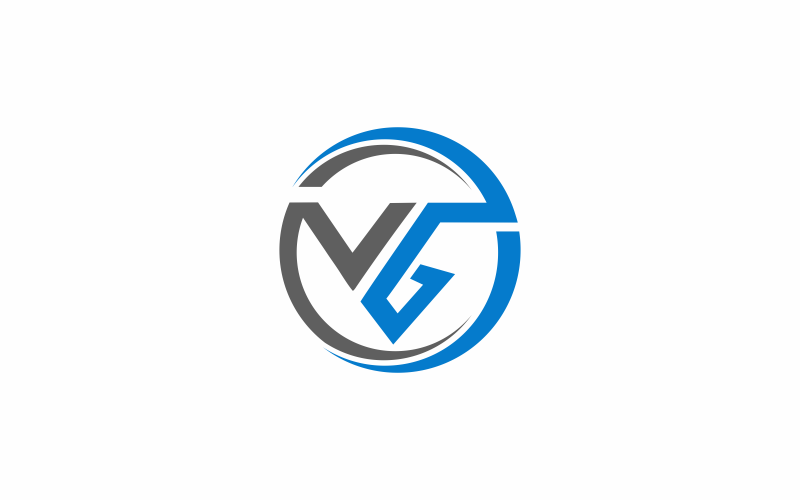 Начальный логотип Шаблон логотипа VG