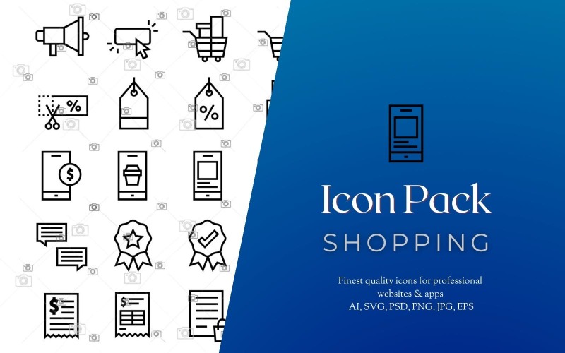 Pack d'icônes : 100 icônes d'achat