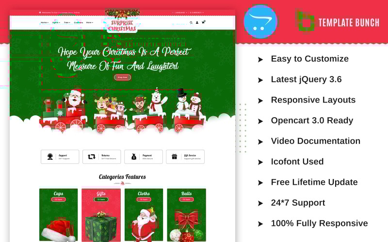 Surprise Christmas - Tema OpenCart reattivo per l'e-commerce